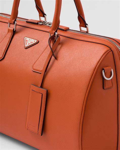 prada saffiano lux bag rosewood papaya|Papaya Saffiano Leather Travel Bag .